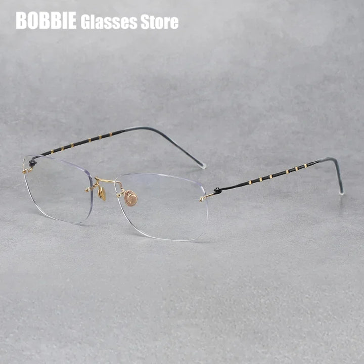 Bobbie Women's Rimless Square Screwless Titanium Eyeglasses 213061