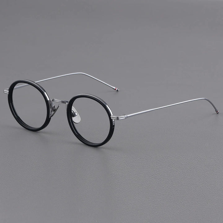 Bobbie Women's Full Rim Round Acetate Titanium Eyeglasses 906906