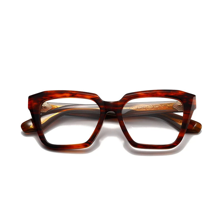 Aror Unisex Full Rim Square Cat Eye Acetate Eyeglasses 842317 Full Rim Aror Leopard