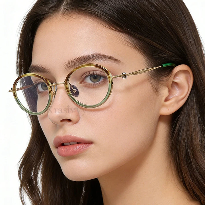 Krasivyy Unisex Full Rim Oval Titanium Prescription Eyeglasses ARLT6907 - view 3