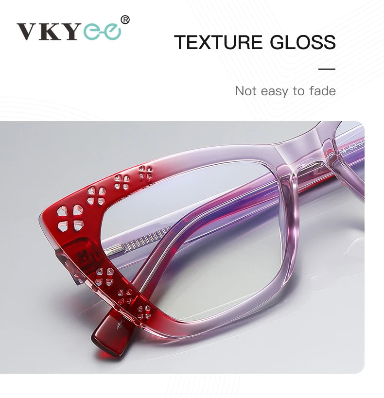 Vicky Women's Full Rim Cat's Eye Tr 90 Titanium Reading Glasses 2185 Reading Glasses Vicky   