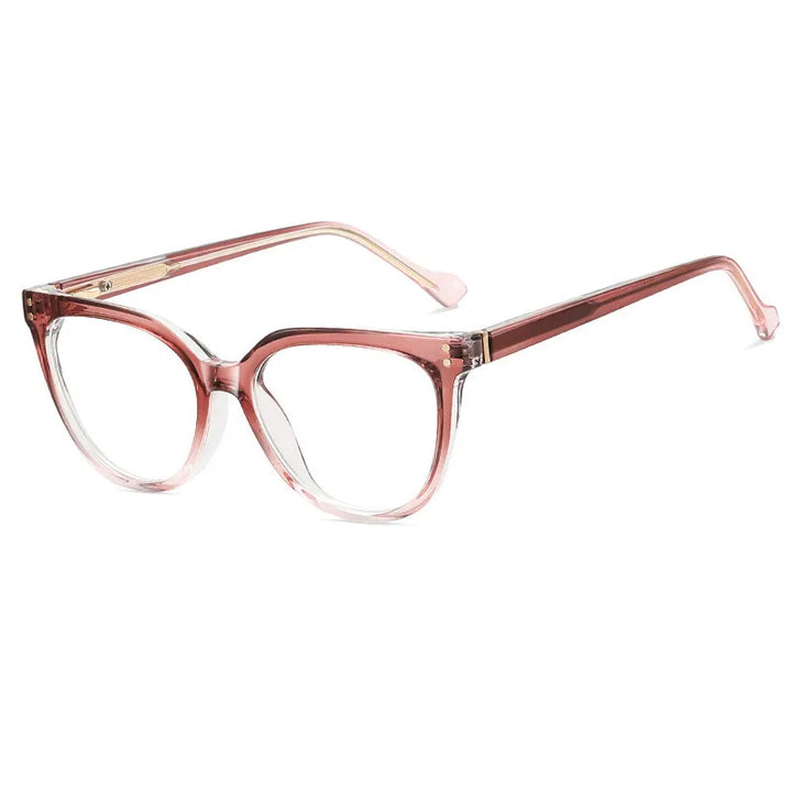 CCspace Women's Full Rim Square Tr 90 Titanium Reading Glasses 312775