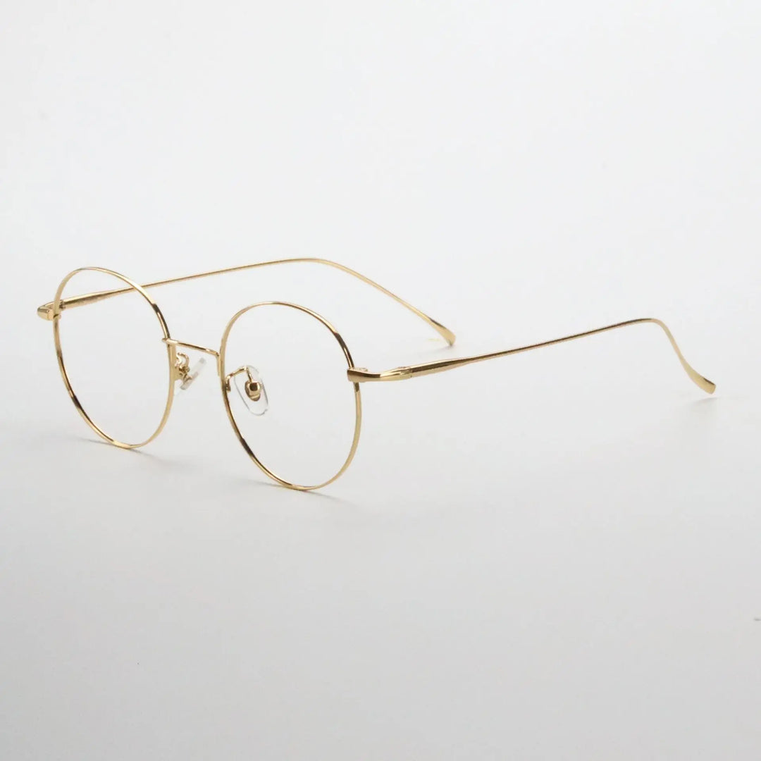 Yimaruili Unisex Full Rim Round Pure Titanium Eyeglasses 177575 — view 4 | Yimaruili at FuzWeb