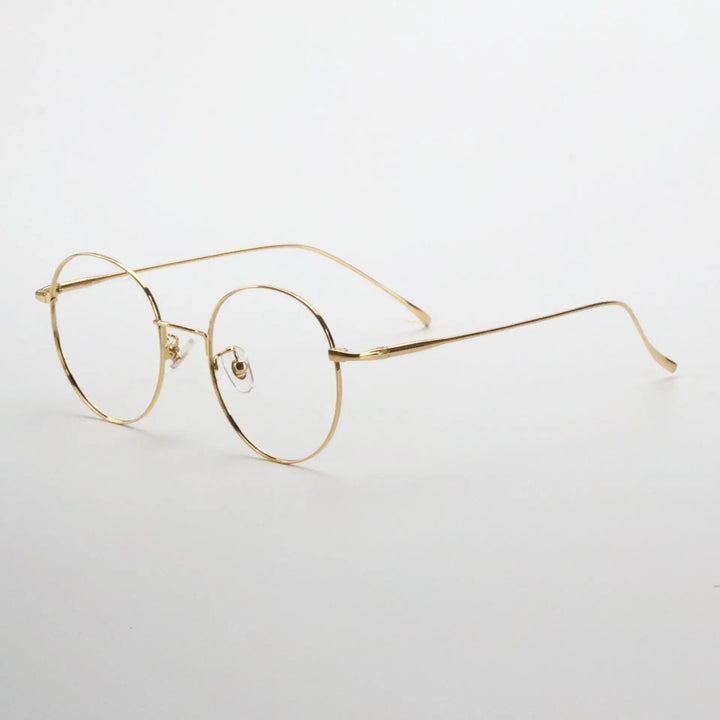 Yimaruili Unisex Full Rim Round Pure Titanium Eyeglasses 177575 — view 4 | Yimaruili at FuzWeb