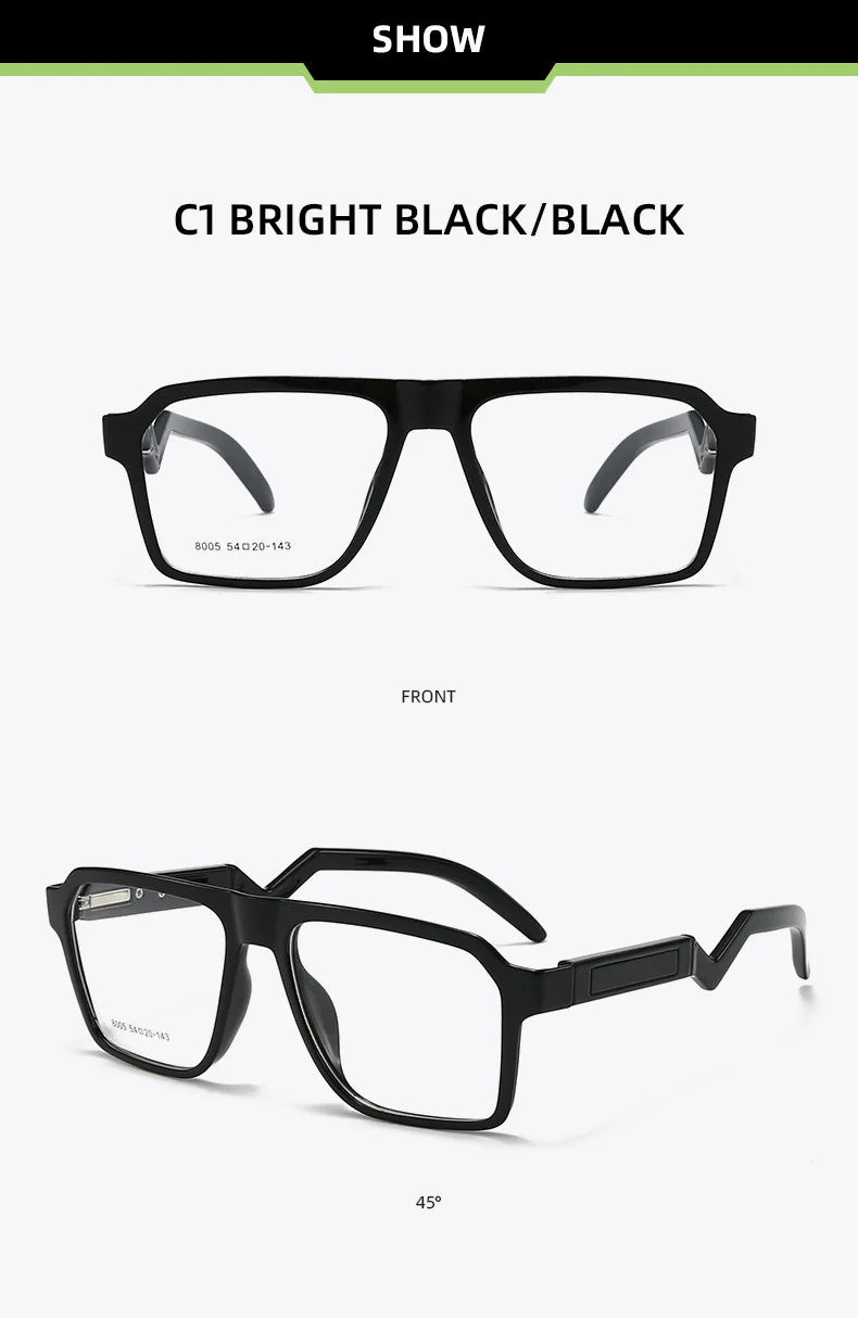 Muzz 80050 men's rectangle TR-90 prescription eyeglasses — view 5