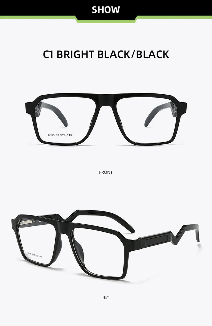 Muzz 80050 men's rectangle TR-90 prescription eyeglasses — view 5