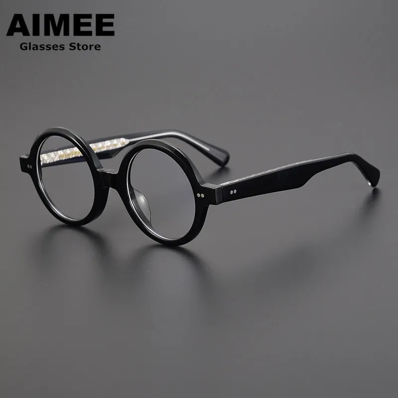 Aimee Unisex Full Rim Round Acetate Eyeglasses 191028