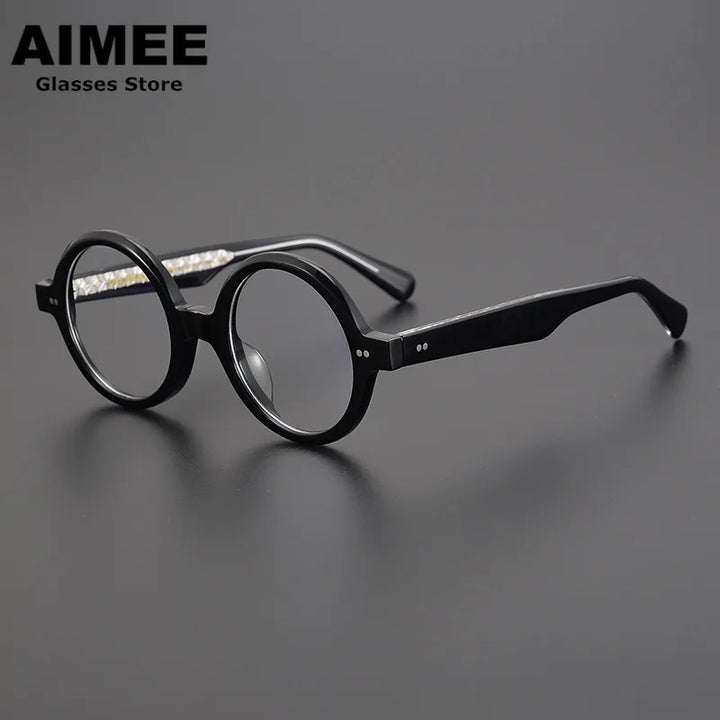 Aimee Unisex Full Rim Round Acetate Eyeglasses 191028