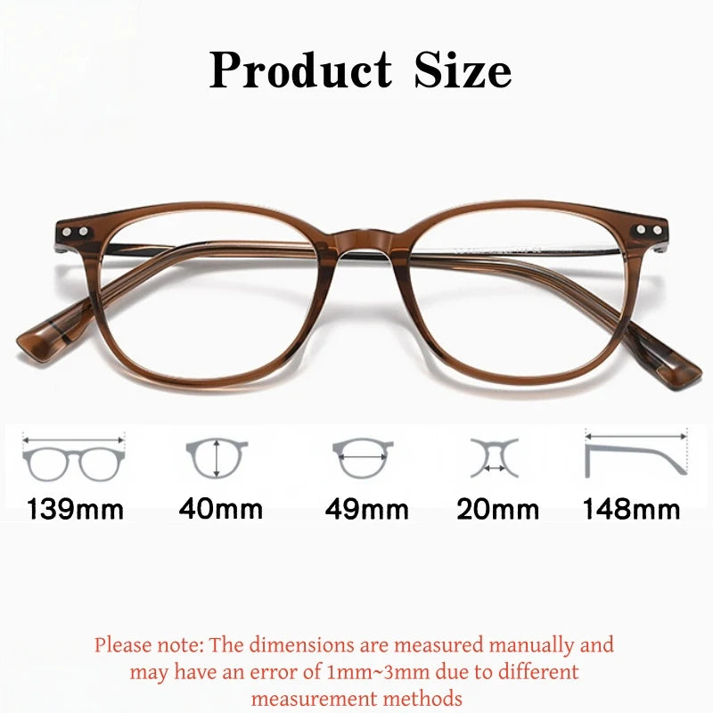 Yimaruili Unisex Full Rim Oval Titanium & Acetate Eyeglasses GG504F — view 2 | Yimaruili at FuzWeb