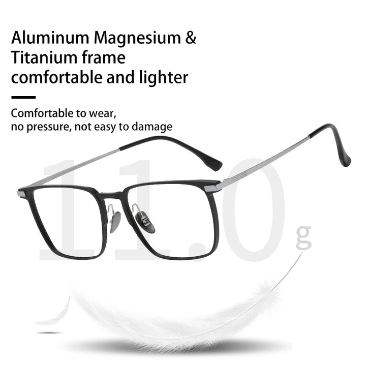 Vicky Unisex Full Rim Square Aluminum Titanium Reading Glasses V2248 Reading Glasses Vicky   