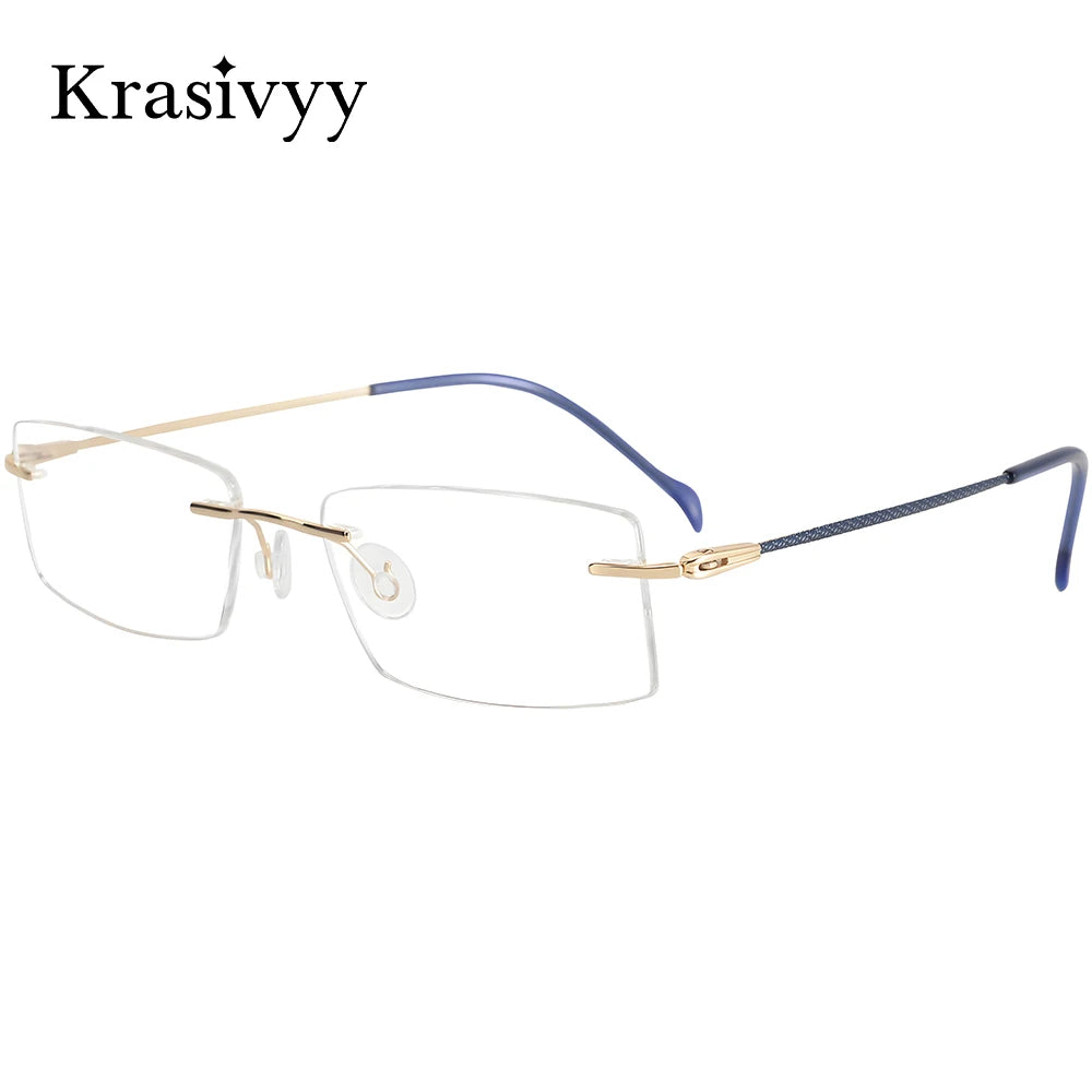 Krasivyy Women's Rimless Square Titanium Eyeglasses 716074