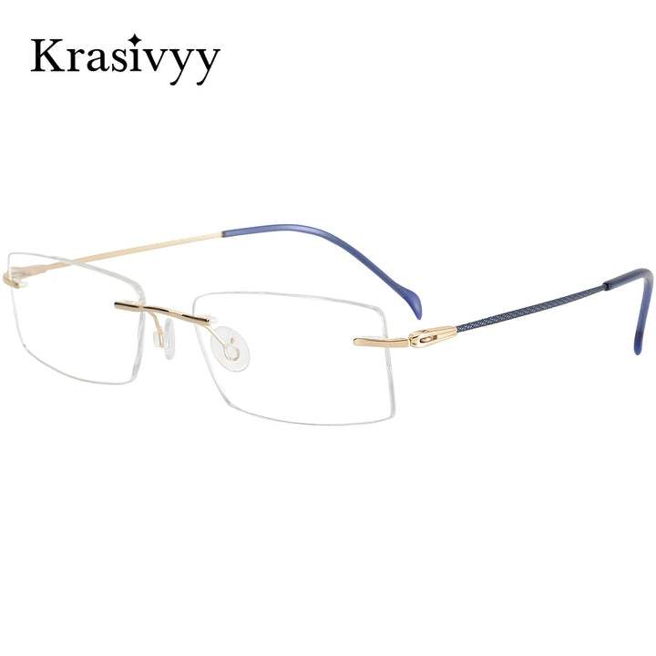 Krasivyy Women's Rimless Square Titanium Eyeglasses 716074