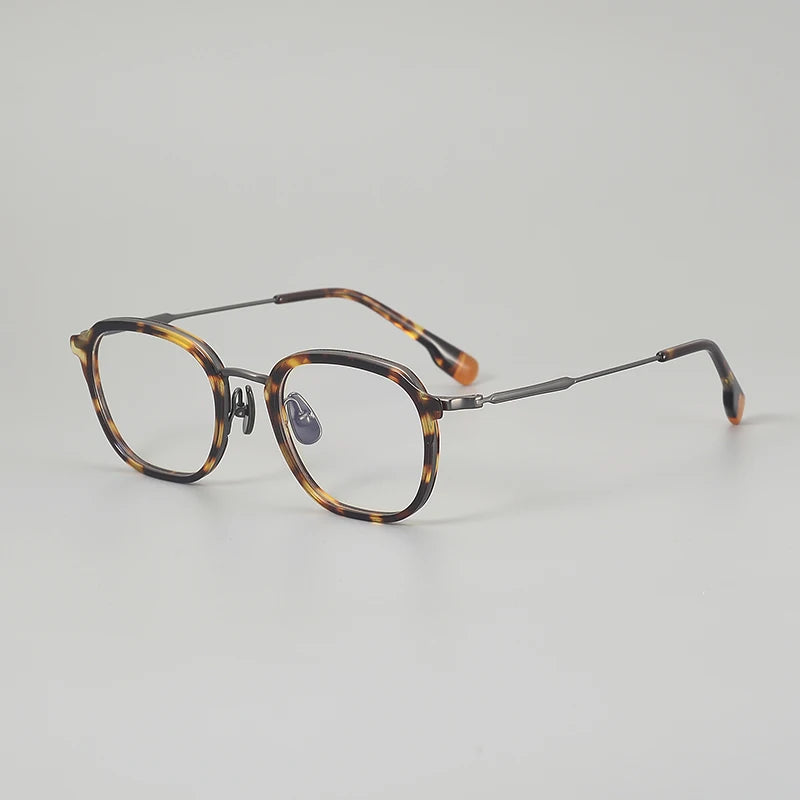 Aror Unisex Full Rim Square Acetate Titanium Eyeglasses 963805