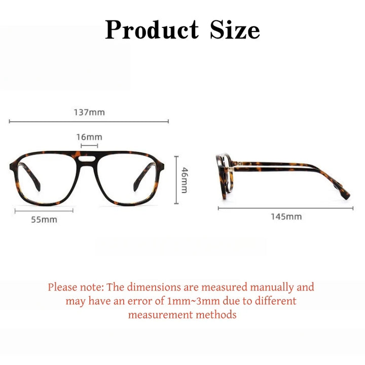 Yimaruili Unisex Full Rim Aviator Acetate Eyeglasses F3311 — view 2 | Yimaruili at FuzWeb