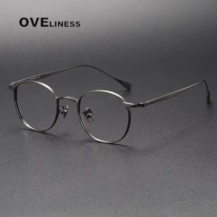 Oveliness Women's Full Rim Oval Titanium Eyeglasses 842184 Full Rim Oveliness gun