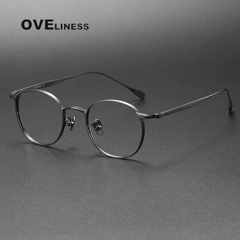 Oveliness Women's Full Rim Oval Round Titanium Eyeglasses 922184