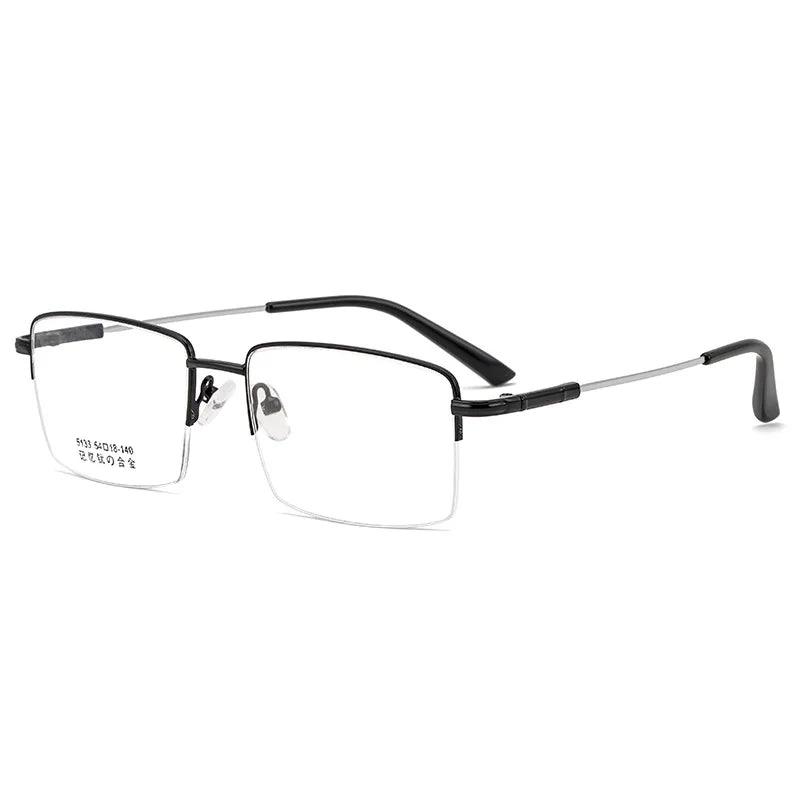 Gmei Optical 5133 unisex semi-rimless titanium alloy prescription eyeglasses