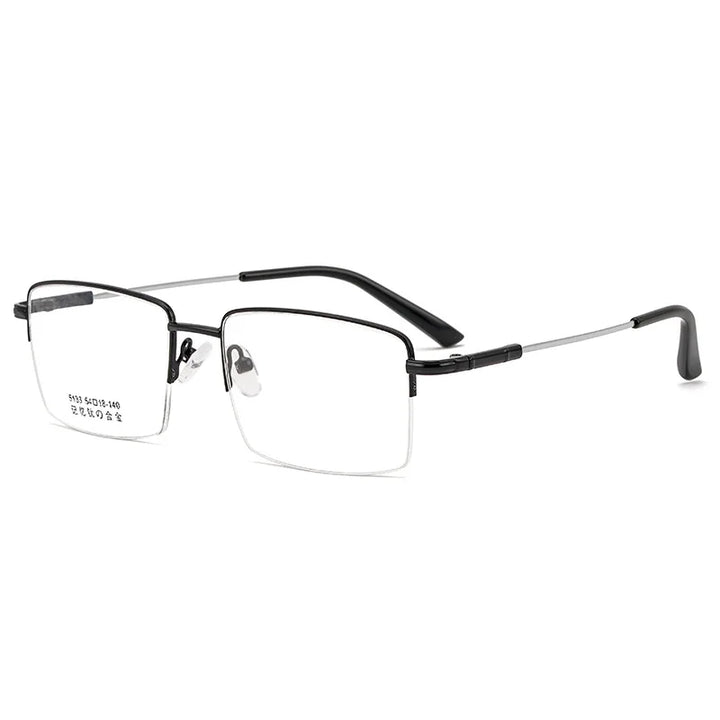 Gmei Optical 5133 unisex semi-rimless titanium alloy prescription eyeglasses