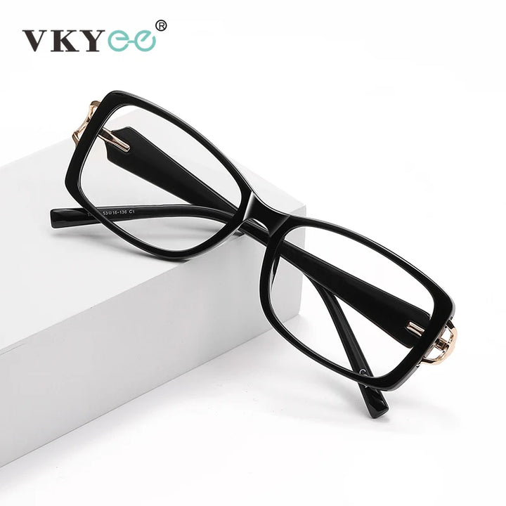 Vicky Women's Full Rim Square Tr 90 Titanium Eyeglasses 313201