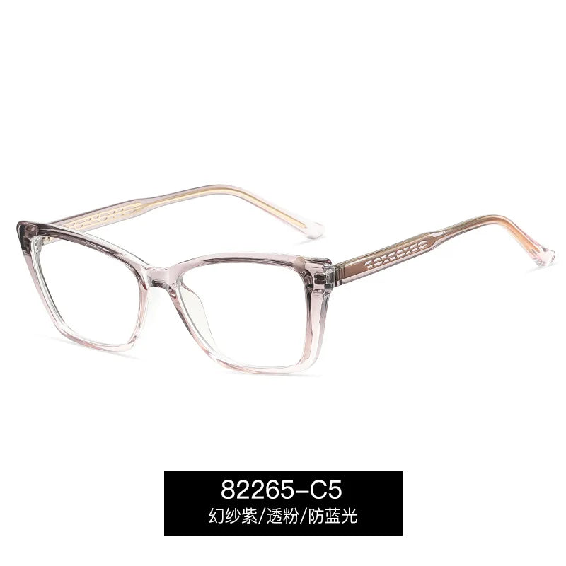 Reven Jate Women's Full Rim Square Tr 90 Alloy Eyeglasses 382265