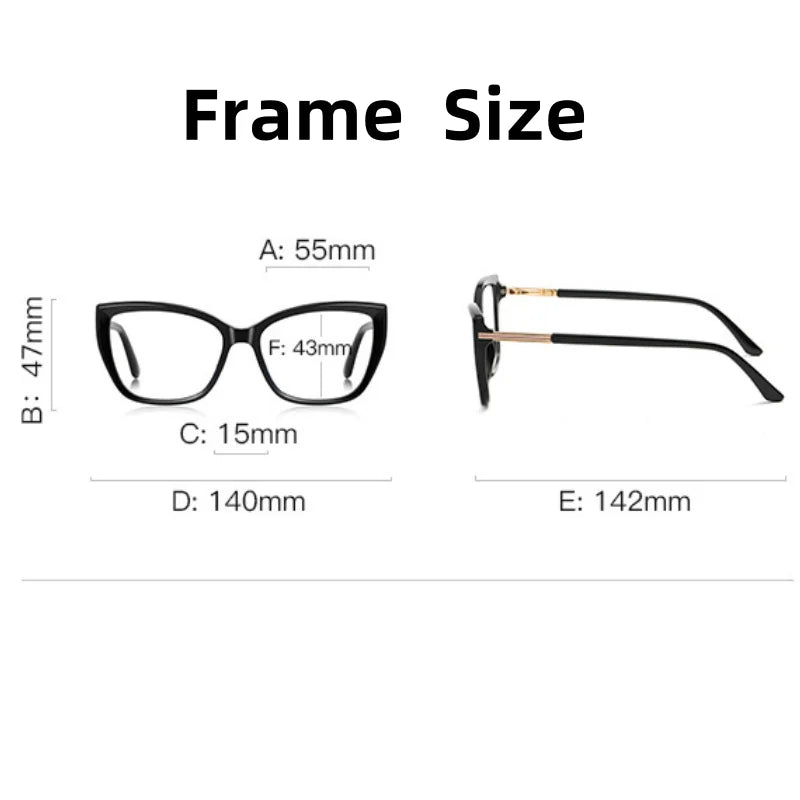 Momoja Women's Full Rim Oval Cat Eye Tr 90 Alloy Eyeglasses 72239