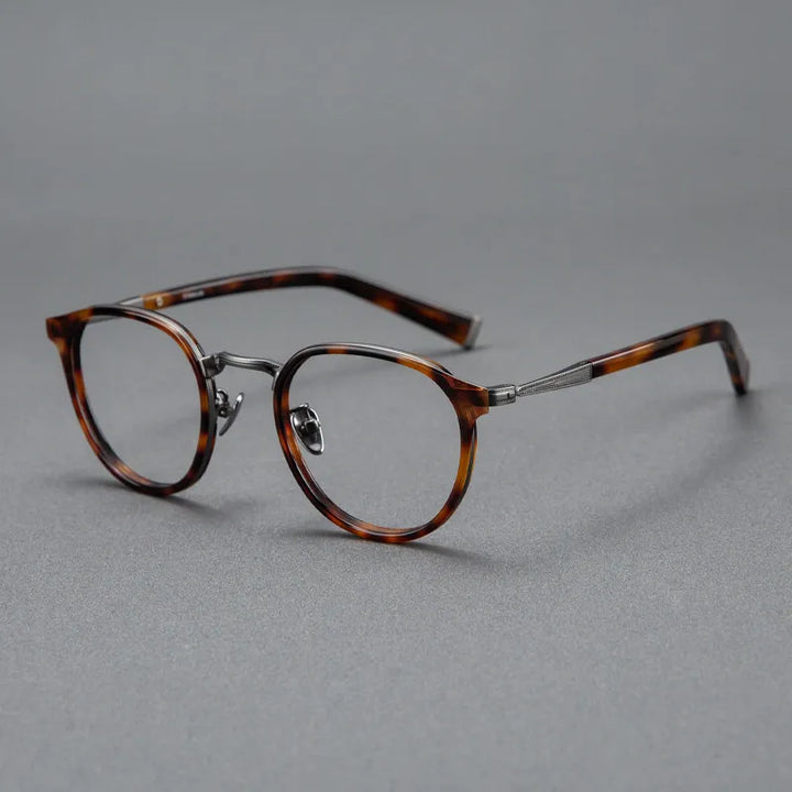 Black Mask Unisex Full Rim Round Acetate Eyeglasses BM-BKT10