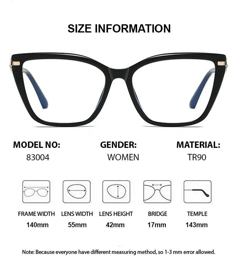 Chashma Ochki Women's Full Rim Cat Eye Tr 90 Alloy Eyeglasses 883004