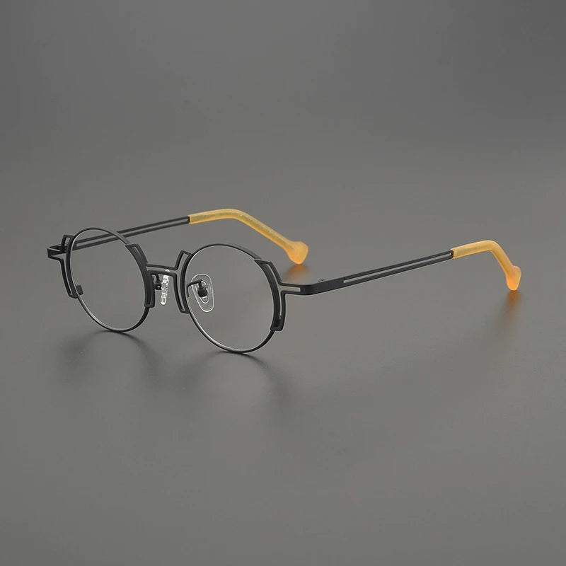 Gatenac Women's Full Rim Round Titanium Eyeglasses G85858