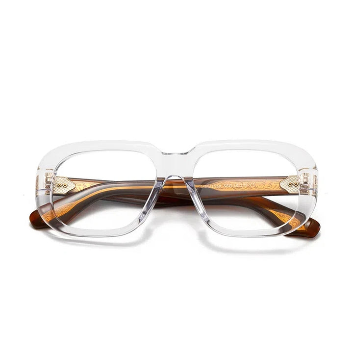 Aror Unisex Full Rim Square Thick Acetate Eyeglasses 842315