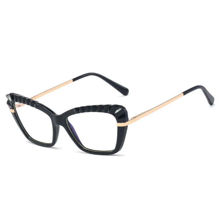 Handoer Women's Full Rim Square Cat Eye Tr 90 Alloy Eyeglasses 95729
