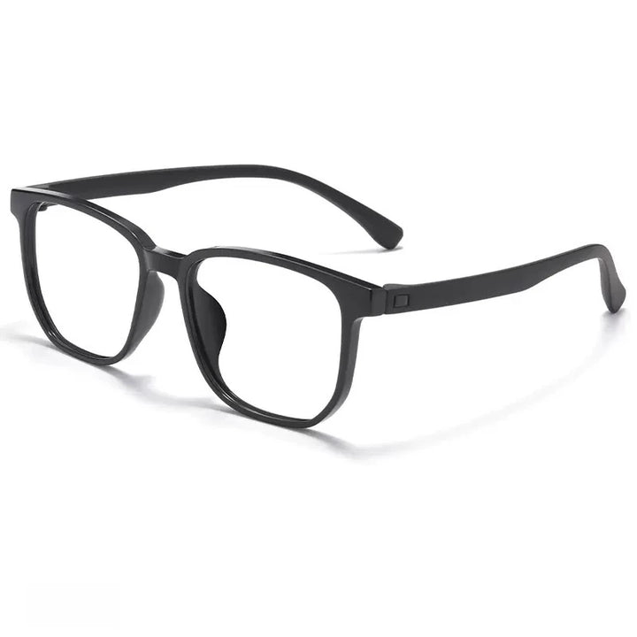 Yimaruili Unisex Full Rim Small Square Tr 90 Screwless Eyegasses 6625 Full Rim Yimaruili Eyeglasses Brihgt Black  