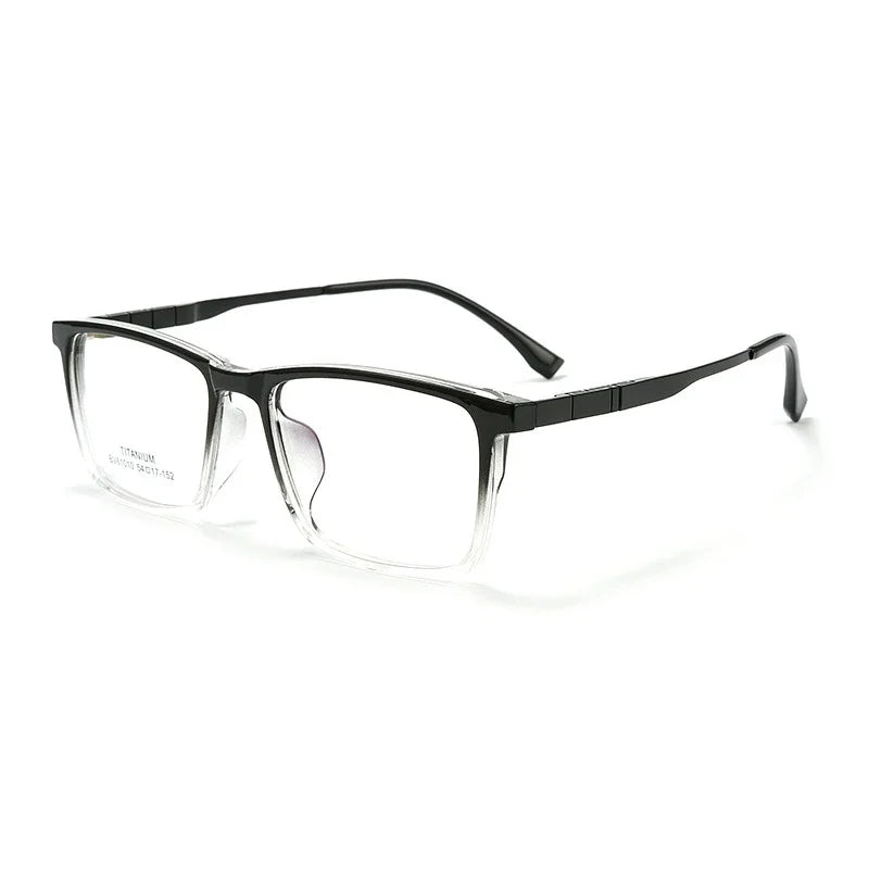 Aror Men's Full Rim Square Tr 90 Titanium Eyeglasses 610107