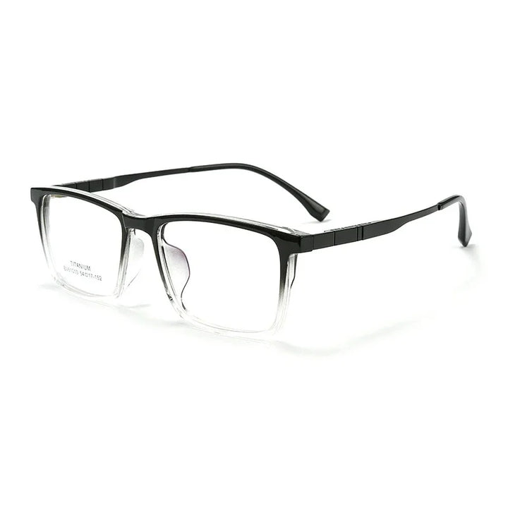 Aror Men's Full Rim Square Tr 90 Titanium Eyeglasses 610107