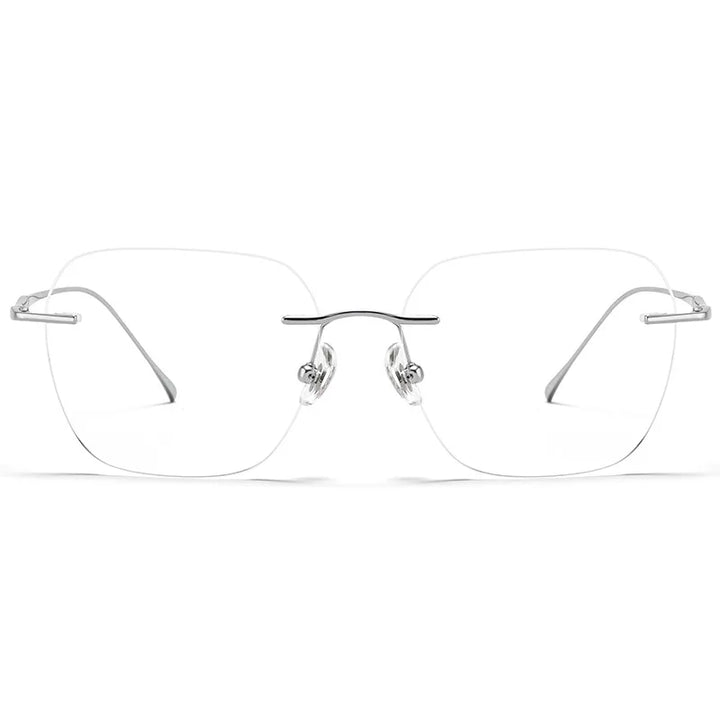 Vicky Women's Rimless Polygon Titanium Reading Glasses V0623 Reading Glasses Vicky   