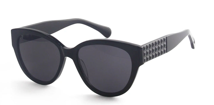 Esnbie Women's Full Rim Cat Eye Acetate Nylon Sunglasses 917125