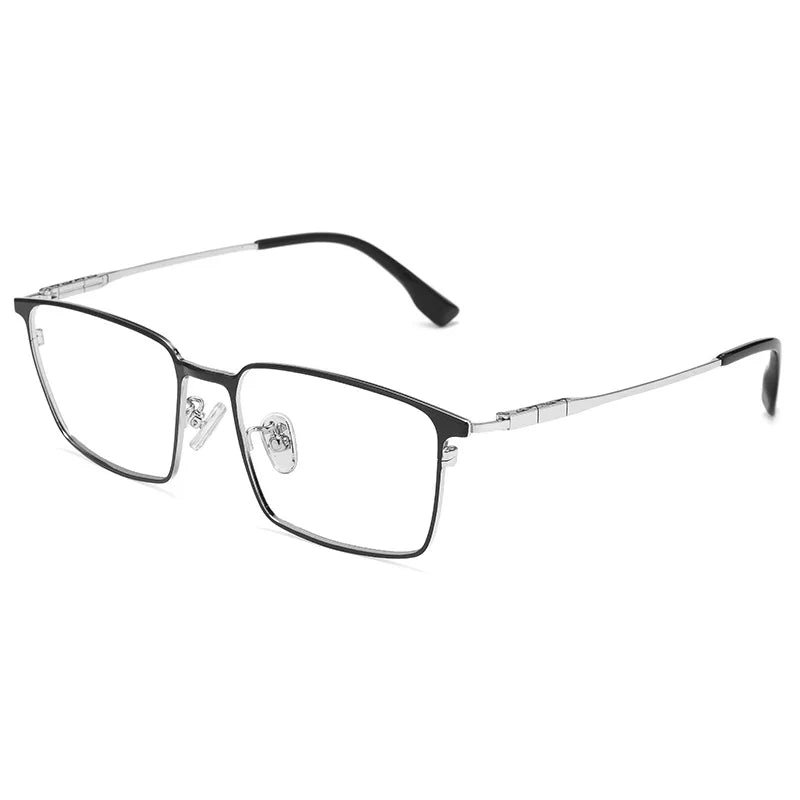 Yimaruili Men's Full Rim Square Titanium Eyeglasses 86037
