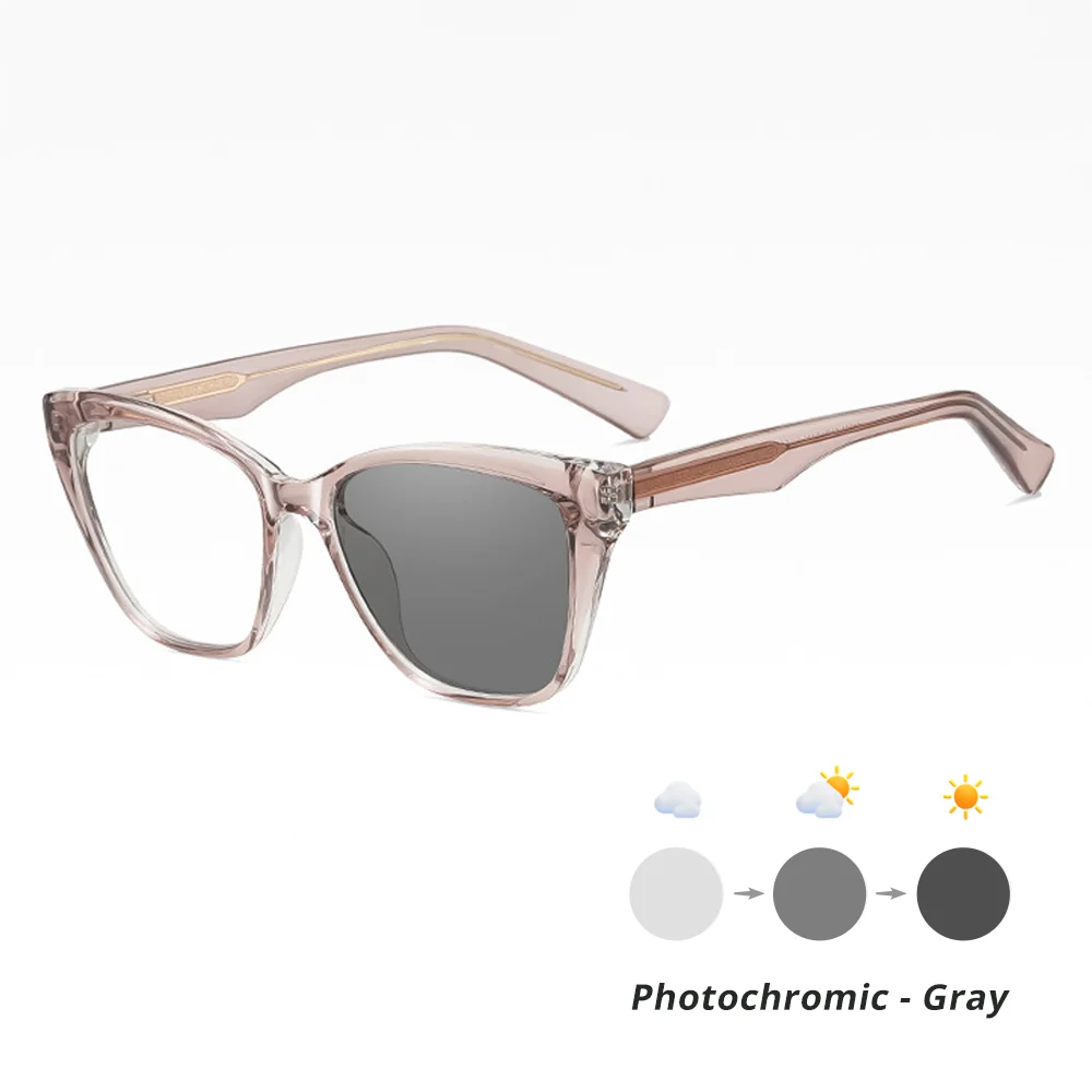 Ralferty Women's Full Rim Cat Eye Tr 90 Alloy Photochromic Eyeglasses 381731