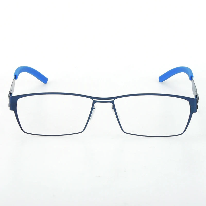 Bobbie Unisex Full Rim Square Screwless Steel Eyeglasses 675083