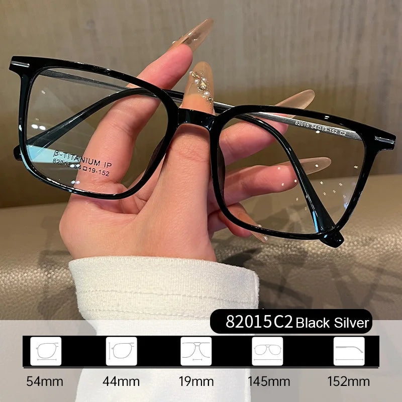 Gmei Women's Full Rim Square Tr 90 Titanium Eyeglasses 82015