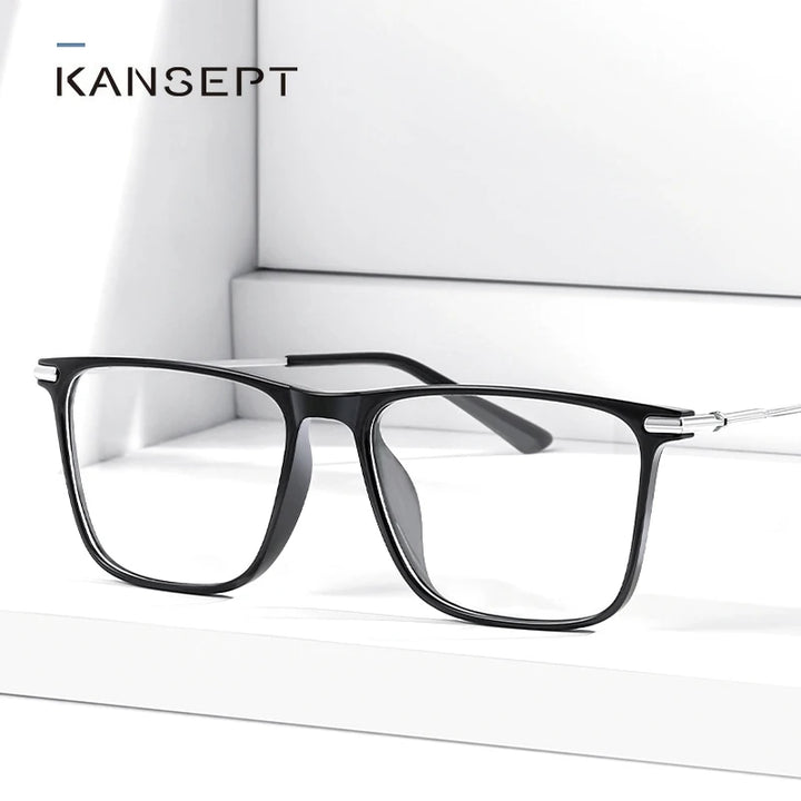 Kansept Men's Full Rim Square Tr 90 Titanium Reading Glasses K007 Reading Glasses Kansept   