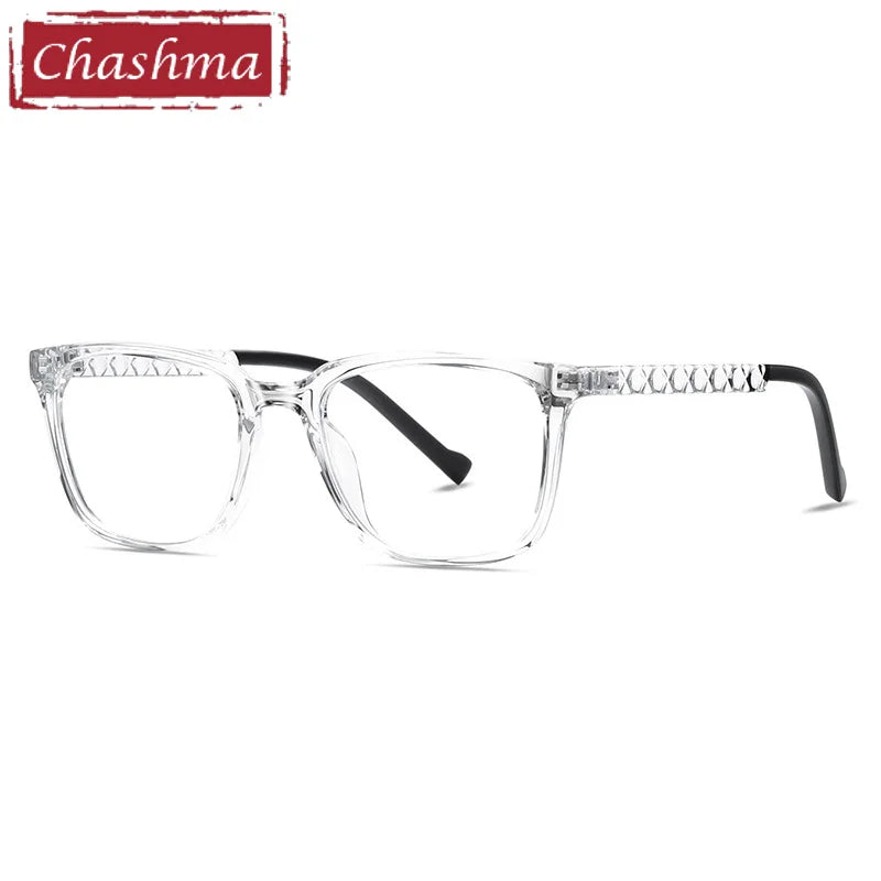 Chashma Ottica Unisex Full Rim Square Tr 90 Titanium Eyeglasses 474017
