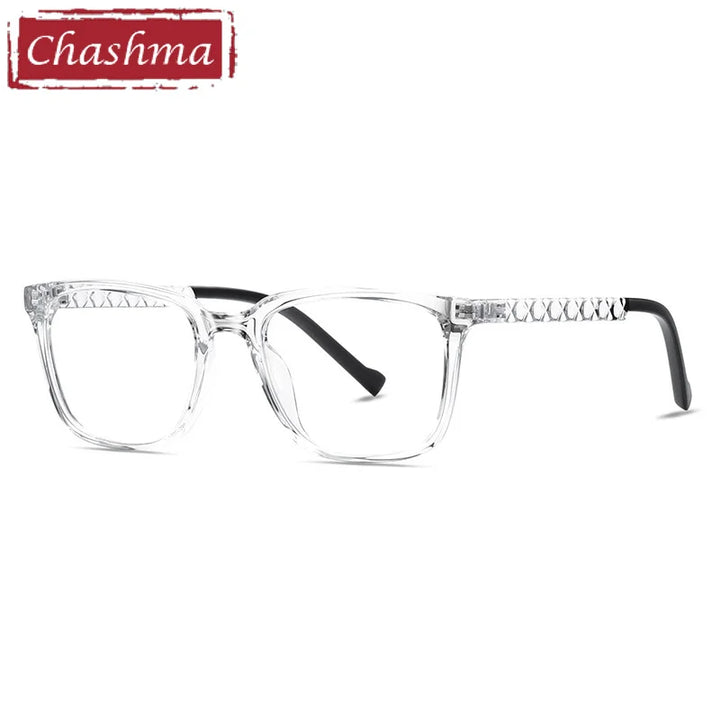 Chashma Ottica Unisex Full Rim Square Tr 90 Titanium Eyeglasses 474017