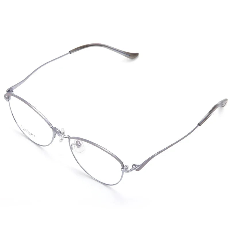 Aror Women's Full Rim Oval Cat Eye Titanium Acetate Eyeglasses 95238 Full Rim Aror