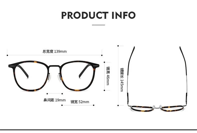 Black Mask Unisex Full Rim Square Screwless Stainless Steel Eyeglasses 1206 Full Rim Black Mask   