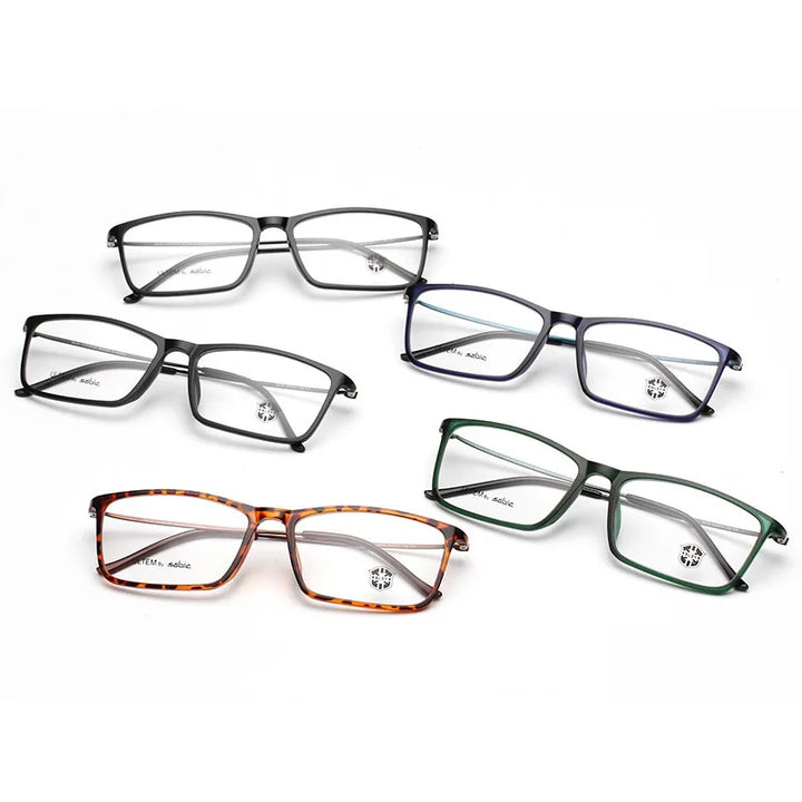 Brightzone Women's Full Rim Square Ultem Titanium Eyeglasses 71368 Full Rim Brightzone