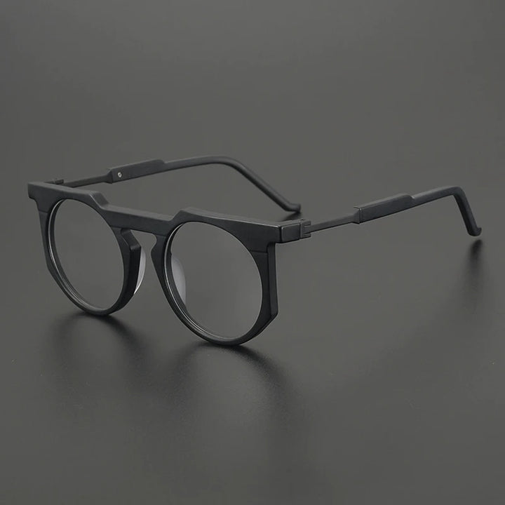 Gatenac Unisex Full Rim Round Brow Line Acetate Eyeglasses G9399
