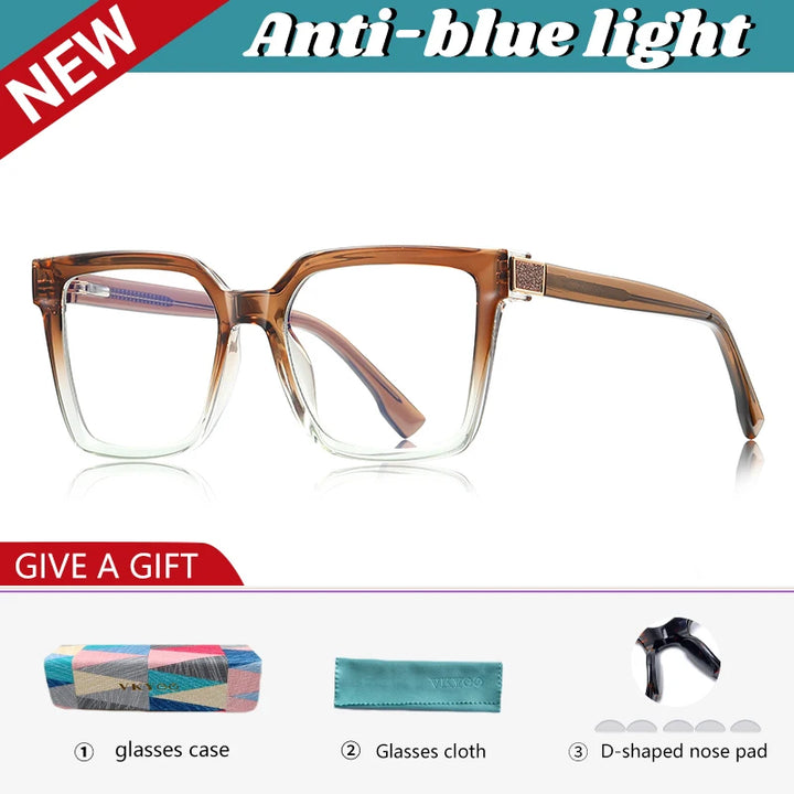 Vicky Women's Full Rim Square Tr 90 Alloy Reading Glasses 632281