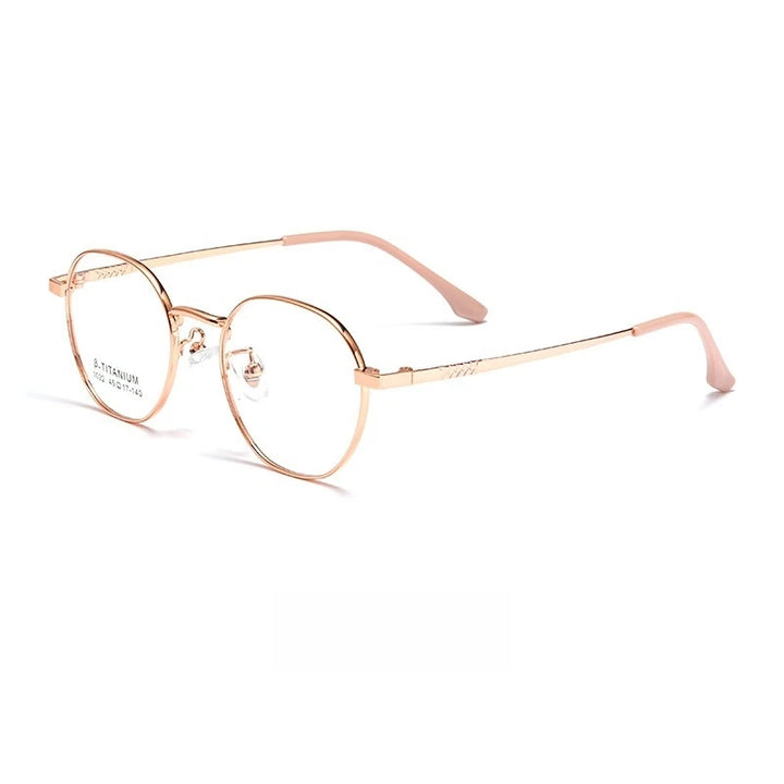 Yimaruili Youth Girl's Full Rim Oval Round Alloy Eyeglasses 10224
