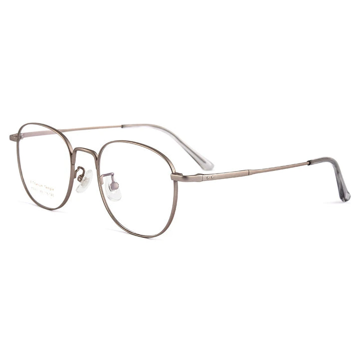 Handoer Women's Full Rim Square Titanium Eyeglasses 5053 Full Rim Handoer gun  