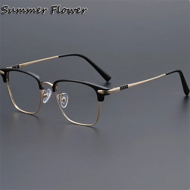 Summer Flower Women's Full Rim Square Tr 90 Alloy Eyeglasses 690002